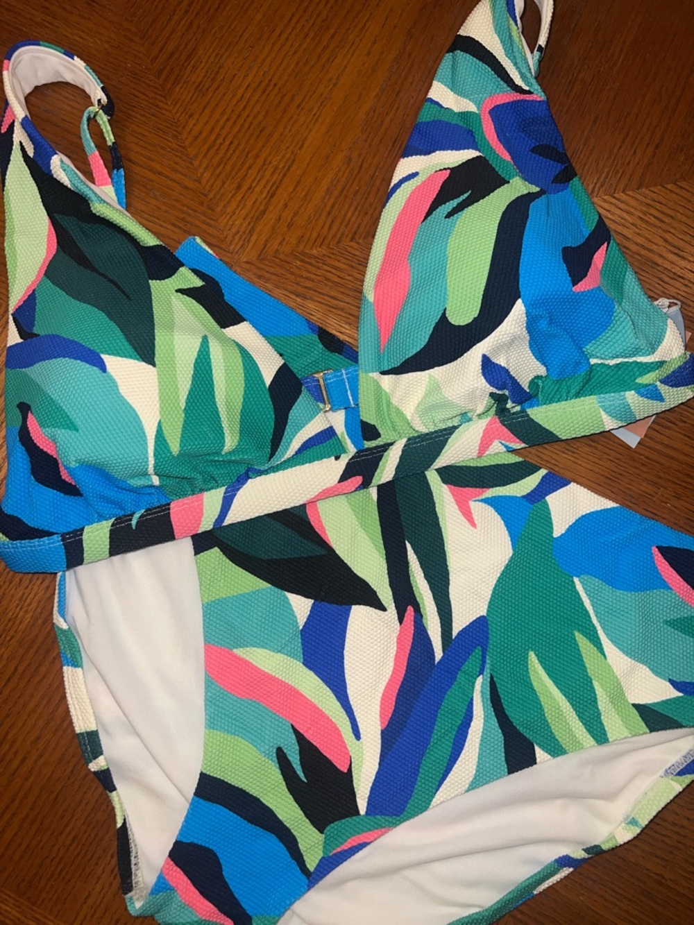 Amazing colors L/XL' Multicolor Tropical Print bikini B18